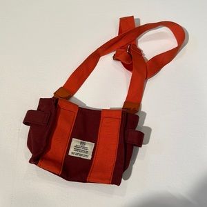 BDG red maroon crossbody tote